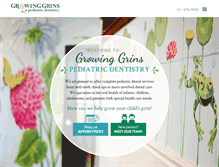 Tablet Screenshot of growinggrinsdentistry.com